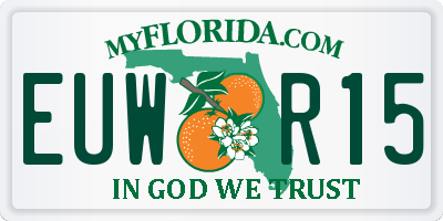 FL license plate EUWR15