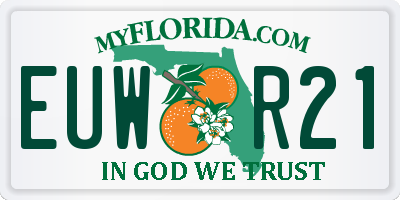 FL license plate EUWR21