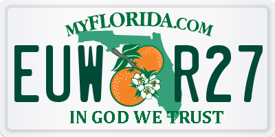 FL license plate EUWR27