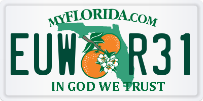 FL license plate EUWR31