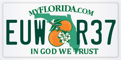 FL license plate EUWR37