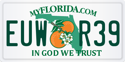 FL license plate EUWR39