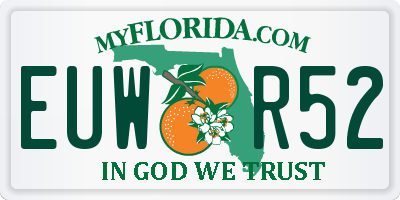 FL license plate EUWR52