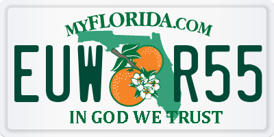 FL license plate EUWR55