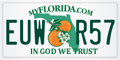 FL license plate EUWR57