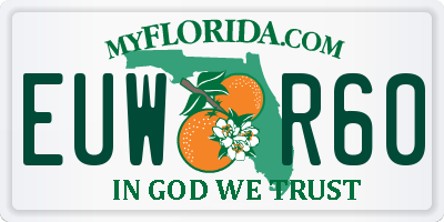 FL license plate EUWR60