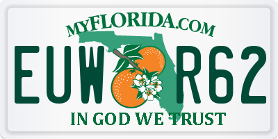 FL license plate EUWR62