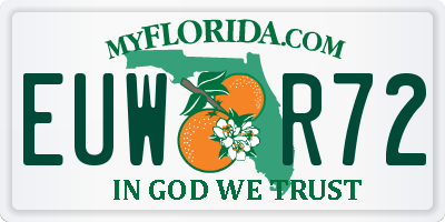 FL license plate EUWR72