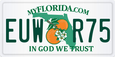FL license plate EUWR75