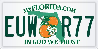 FL license plate EUWR77
