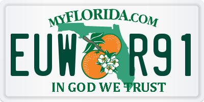 FL license plate EUWR91