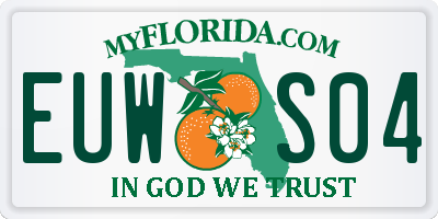 FL license plate EUWS04