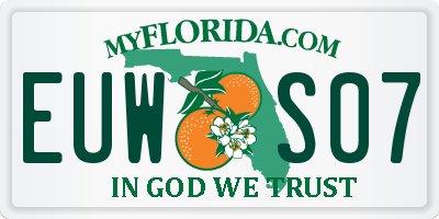 FL license plate EUWS07