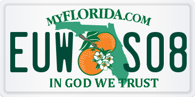 FL license plate EUWS08