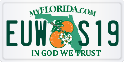 FL license plate EUWS19
