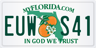 FL license plate EUWS41