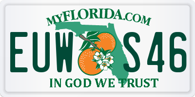 FL license plate EUWS46