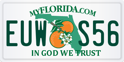 FL license plate EUWS56