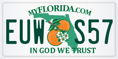 FL license plate EUWS57