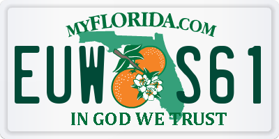 FL license plate EUWS61