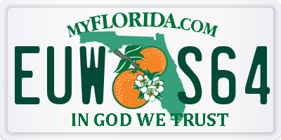 FL license plate EUWS64