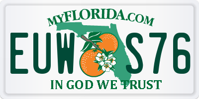 FL license plate EUWS76