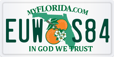 FL license plate EUWS84