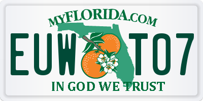 FL license plate EUWT07