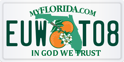 FL license plate EUWT08