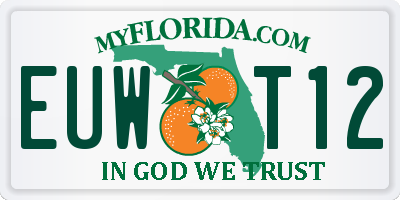 FL license plate EUWT12