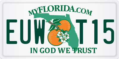 FL license plate EUWT15
