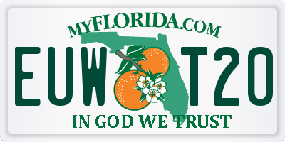 FL license plate EUWT20