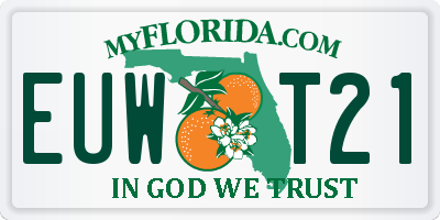 FL license plate EUWT21