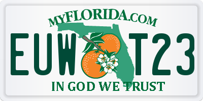 FL license plate EUWT23