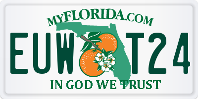 FL license plate EUWT24