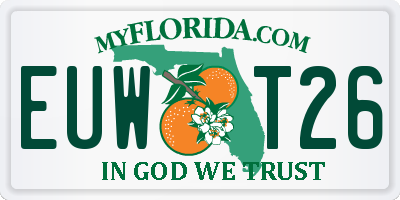 FL license plate EUWT26
