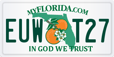 FL license plate EUWT27