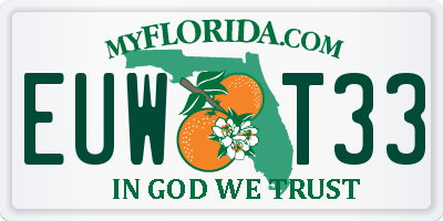FL license plate EUWT33
