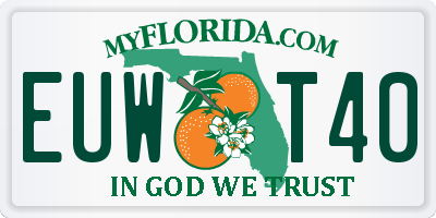FL license plate EUWT40