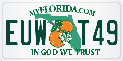 FL license plate EUWT49