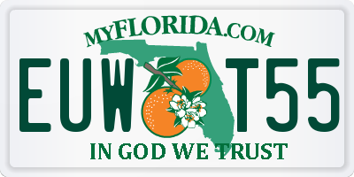FL license plate EUWT55