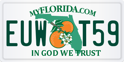 FL license plate EUWT59