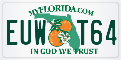 FL license plate EUWT64