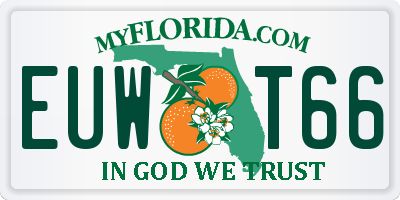 FL license plate EUWT66