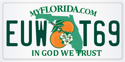 FL license plate EUWT69