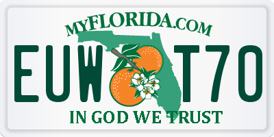 FL license plate EUWT70