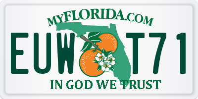 FL license plate EUWT71