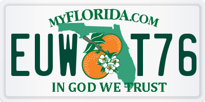 FL license plate EUWT76