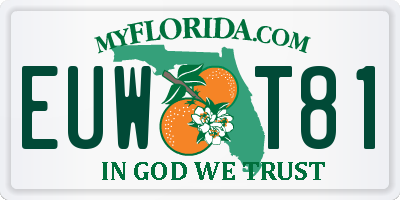 FL license plate EUWT81