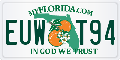 FL license plate EUWT94